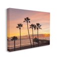 thumbnail image 3 of Stupell Industries Tropical Palm Tree Sunset Summer Pier Docks Photograph Gallery Wrapped Canvas Print Wall Art, Design by Jeff Poe Photography, 3 of 5