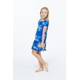 thumbnail image 5 of Robe à Volants Simple à Manches Courtes Hawaïenne pour Fille en Bleu Hibiscus Muumuu, 5 of 5