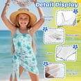 thumbnail image 5 of SEANATIVE 11-12 Year Kid Girl Swimsuit with Mesh Skirt Coverup One Piece Bathing Suit Comfortable Stretch Summer Swimwear with Adjustable Strap, Sea Turtle Coral Seashell Green, 5 of 7