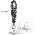 thumbnail image 2 of Beaded Phone Wrist Strap, Cellphone Lanyard Chain, Sparkling Wristlet Bracelet for Women, Black, 2 of 6