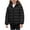 Black-1, variant on Girls Puffer Jackets, Full Zip Lightweight Long Sleeve Thermal Winter Outerwear with Hood Gray Size 8