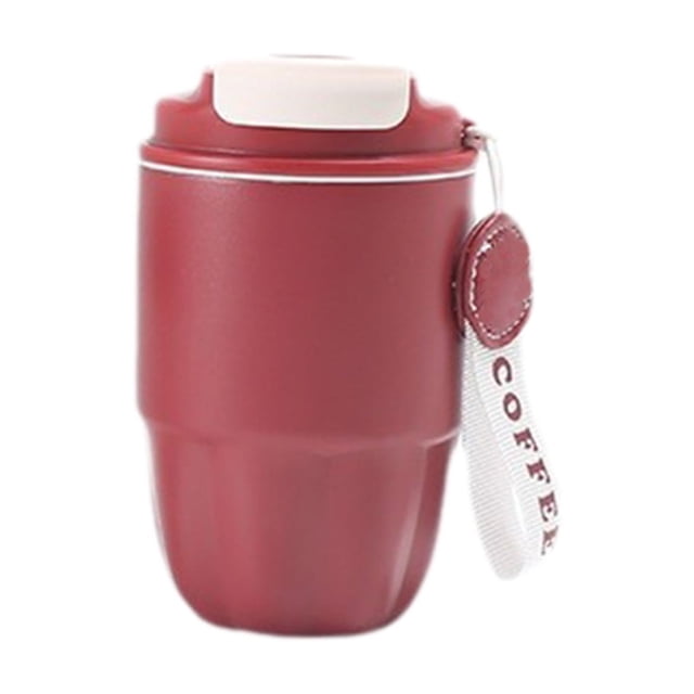 Taza de café isotérmica de acero inoxidable de 374 ml (12.5 oz), vaso térmico de acero 316, taza de viaje portátil para bebidas frías y calientes, tapa a prueba de fugas, ideal para el hogar, la