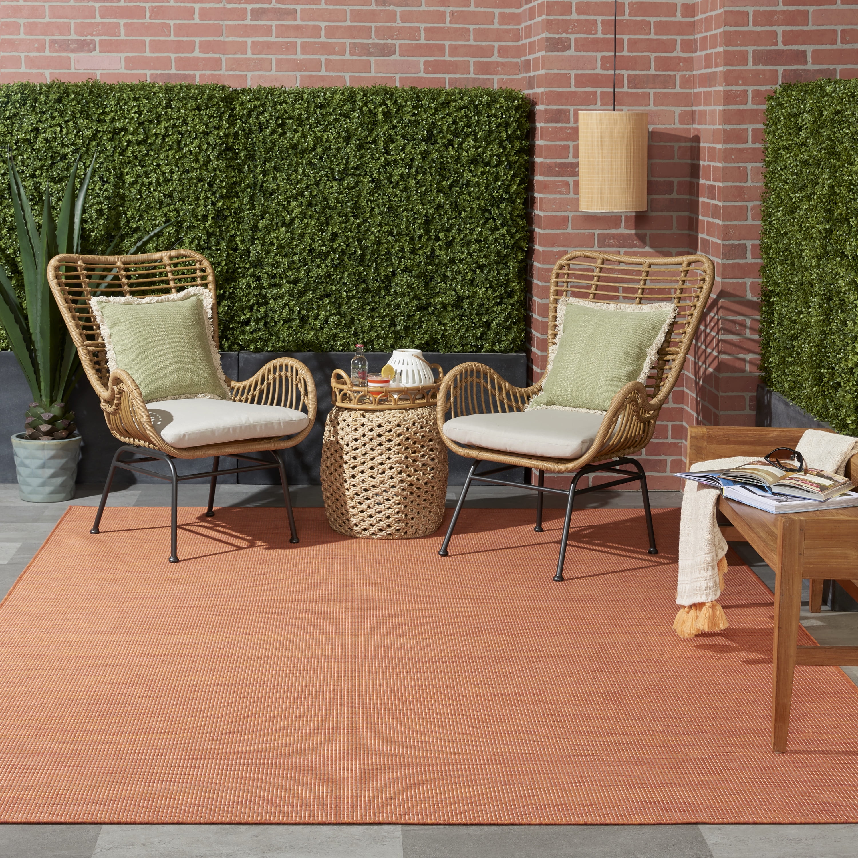 Photo 1 of **DAMAGED**
Nourison Positano Natural Indoor Outdoor Rug
(8'X10'FT)