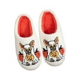 thumbnail image 5 of Slippers for Women Fuzzy Dog Pattern Fluffy Winter House Shoes On Indoor Warm Slippers Plush Slippers Home Footwear Bedroom Slippers Ladies Slippers White 39, 5 of 9