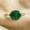 Yellow Plated, variant on Solitaire Oval Cut Emerald Ring, Nature Inspired Ring, Thin Band Ring, Half Bezel Set Ring, September Birthstone Ring, Engagement Ring, Minimalist Ring