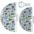 thumbnail image 3 of FMSHPON Christmas Cartoon Pattern Xmas Christmas Tree Skirt Stand Mat for Holiday Party Decoration Indoor Outdoor 36 inches, 3 of 6