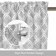 thumbnail image 6 of Grey White Plaid Valance Curtain for Windows Abstract Light Grey Morocco Texture Rod Pocket Curtain Valances Short Window Treatments Panels for Kitchen Bathroom Laundry Room Basement 42 x 18 Inch, 6 of 9
