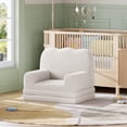 thumbnail image 7 of EastVita Couch 2-in-1 Convertible Teddy Fleece Fabric Toddler Sofa Chair Soft Fold Out Couch Lounger for Comfy Children Sofa Bed for Playroom Nursery Birthday Gift (White), 7 of 7