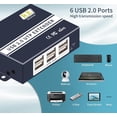 thumbnail image 4 of USB Extender over Ethernet, 6-Port USB 2.0 Extender up to 492ft/150m, Plug & Play No Driver, Keyboard & Mouse Extender for Cat5e/Cat6/Cat7, Supports All Operating Systems, 4 of 14