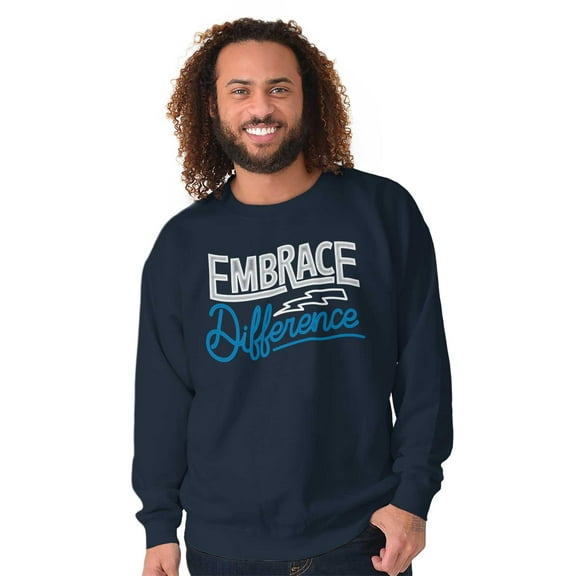 Embrace Differences Autism Awareness Sweatshirt for Men or Women Brisco Brands S