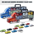 thumbnail image 3 of KYAIGUO Toddler Car Toys Kids Truck Transporter Boy Gift for 3-8+y, Transporter Set with 12 PCS Alloy Car, 3 of 5