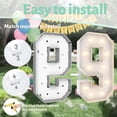 thumbnail image 4 of Marquee Light Up Numbers Teebloom, 3 pies/90 cm, decoración de fiesta, 4 of 6