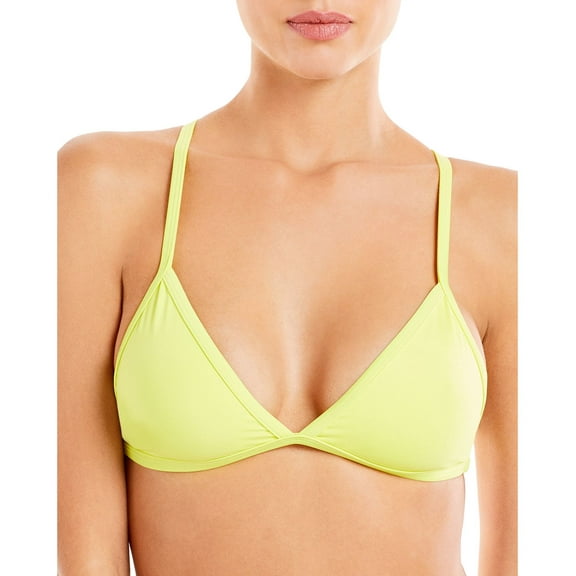 Frankies Bikinis Women’s Binx Racerback Bikini Top, Yellow, X-Small