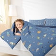 thumbnail image 4 of Homewish Cartoon Outer Space Bedding Comforter Set, Astronaut Rocket Planet Twin Comforter Sets, Teens Kids Boys Girls Reversible Bedding Set, Luxury Bedroom Decor, 2 Pieces, 4 of 8
