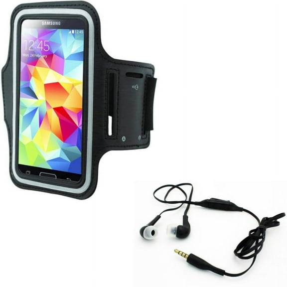 Headphones Wired Earphones w Sports Running Armband D3Y for Samsung Galaxy A5