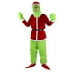 thumbnail image 3 of Disfraz de Grinch de Feliz Navidad, máscara de peluche de ladrón verde, pantalones, guantes, gorro rojo de Papá Noel, camisetas, calcetines, conjunto de regalo festivo, 3 of 5