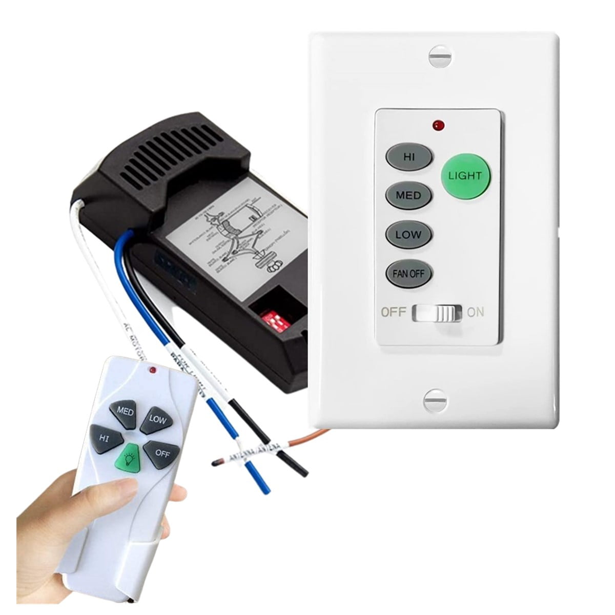 Universal UC9050T Ceiling Fan Wall Remote Control, Ceiling Fan Dip