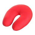thumbnail image 2 of Micro Bead Pillow Memory Foam Neck Pillow Portable Comfortable for Airplane Easy Washing - red, 2 of 9