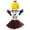 Coffee, variant on Adult Yellow Cartoon Cosplay Costume Set Halloween Funny Group Dress Up Tutu Skirt Suspenders Goggles Hat Gloves One Size