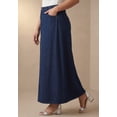thumbnail image 3 of Jessica London Women's Plus Size Denim Inset Maxi Skirt, 3 of 4