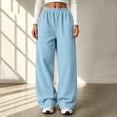 thumbnail image 5 of Enjoytime Womens Sweatpants High Waist Solid Color Wide Leg Pants Workout Casual Loose Plus Size Pants with Pockets, 5 of 8