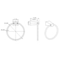 thumbnail image 2 of American Imaginations AI-13356 Round Chrome Plated Towel Ring with Single Rod Towel Rack Accessory Set, 2 of 5