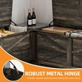 thumbnail image 6 of Craftian L-Shaped Wood Farmhouse Storage Bench,Storage Chest, Corner Storage Chest, Gray, 6 of 6