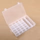 thumbnail image 5 of Caja de almacenamiento de joyas de 2 piezas con 36 rejillas, organizador compartimentado de ABS transparente con divisor extraíble, 5 of 13