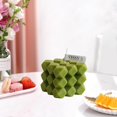 thumbnail image 4 of de burbuja geométrica, cera , s perfumadas pequeña de cumpleaño dormitorio, oficina, accesorios decorativos para fotografía Verde perfecl vela de aromaterapia, 4 of 8