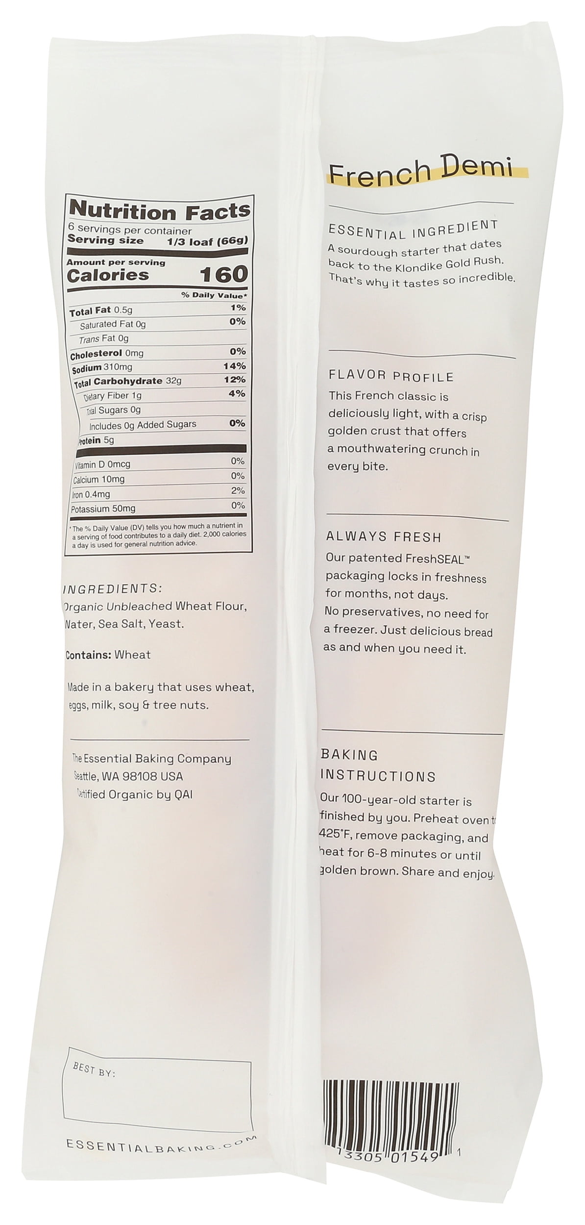 Pack of 14, The Essential Baking Comp French Demi Baguettes, 16 oz