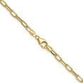 thumbnail image 2 of Auriga Fine Jewelry 14K Yellow Gold 3.0 mm Semi-Solid Beveled Diamond-cut Paperclip Chain Necklace for Women 16", 2 of 6