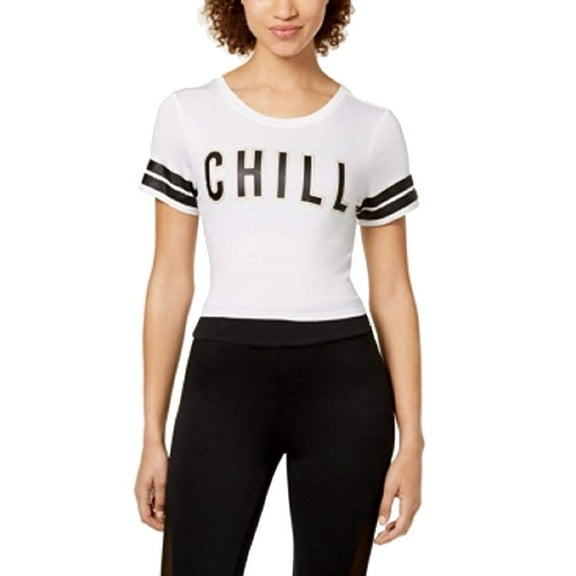 Material Girl Juniors Tie Back Cropped Top Snow White XL