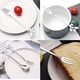 thumbnail image 3 of Juego de Tenedor de Cuchara Postre, 60 Piezas de Tenedor para Pastel de 4.7 Pulgadas, Cuchara de Café, Tenedor de Hoja de Plata para Frutas, (30 Cucharas + 30 Tenedores), 3 of 5