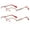2 Pairs of Red, variant on 2 Pairs of Women Purple Half Rimless Reading Glasses 1.50 Metal Presbyopic Glasses Anti-blue Light Readers 1.50 Strength