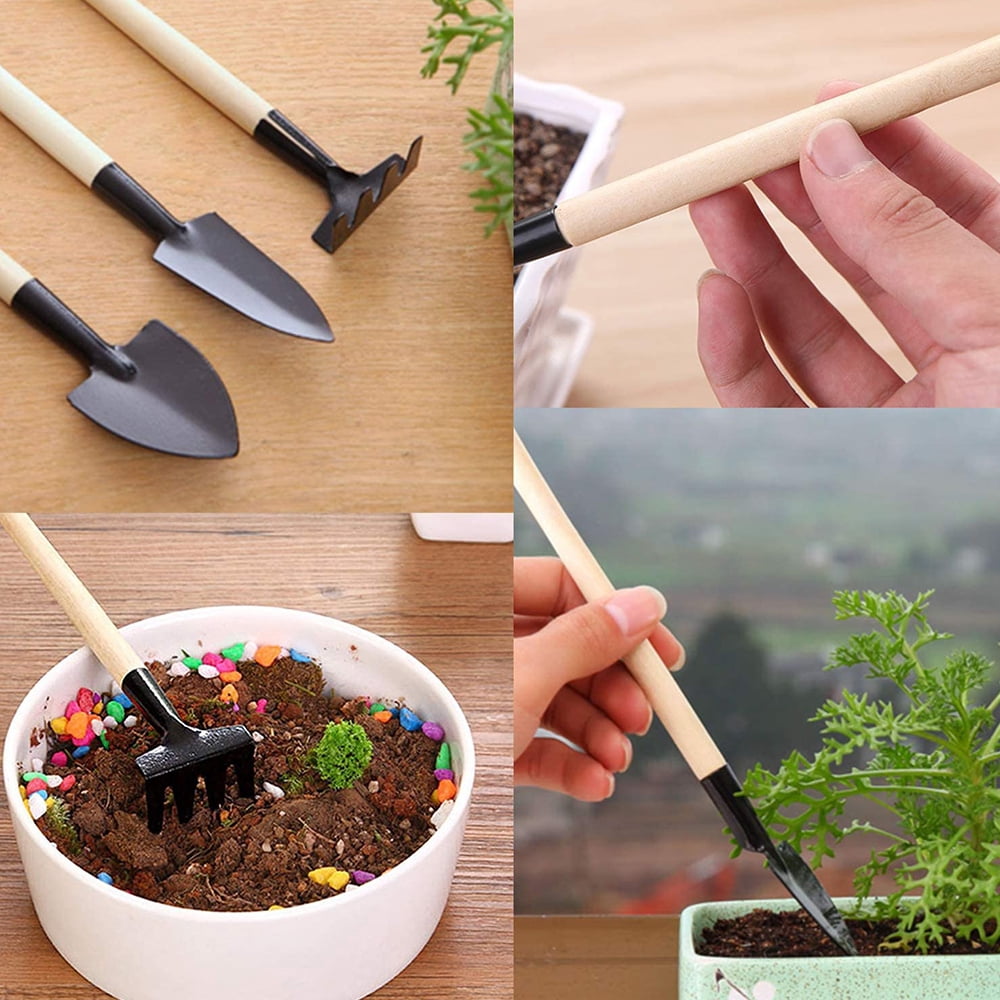 NeveLance 9 Pcs Bonsai Tools with Soil Moisture Meter, 3-in-1 Moisture Sensor/Sunlight/Ph, Include Pruner, Folding Scissors, Mini Rake, Bud & Leaf Trimmer Set