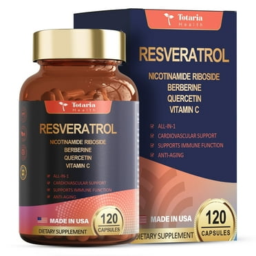 Totaria Resveratrol Supplement 8000mg For Antioxidant & Heart Health Support - 120 Capsules