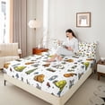 thumbnail image 3 of Erosebridal Cartoon Guitar Tent Mushroom Full Size Sheets 4-Piece For Kids Boys Girls,Teens Adventure Theme Bed Sheets, 3 of 5