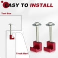 thumbnail image 5 of 1Pc J Hook Crossover Tool Box Mounting Clamp with Fastening Nut, Red, 5 of 6