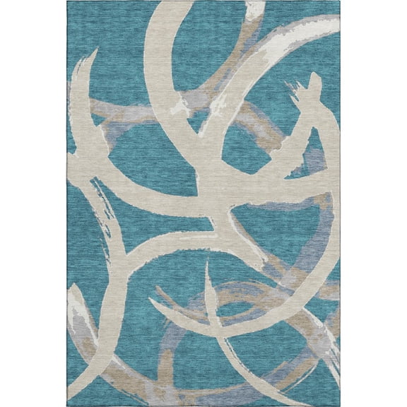 Dalyn Rugs Premium Machine Washable Mayfield AMF1022 Teal 8' x 10' Rug