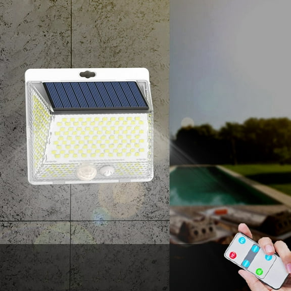 Qocolhg Outdoor Solar Gutter Lights with Remote - Solar Fence Lights Outdoor Waterproof 206LED Solar Powere Deck Lighting Wall Mount Decorative Auto On/Off for Eaves Yard Garden Patio Railing