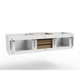 thumbnail image 4 of Alpine 60" Wood Floating Vanity Base in White with Gold Handles, 4 of 5