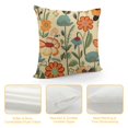 thumbnail image 4 of COMIO Mushroom Throw Pillow Covers Soft Mushroom Retro 60S 70S Floral Pillow Cases Cushion Covers for Living Room Bedroom Vintage Flowers Decorative Throw Pillowcases for Sofa Couch Chair, 4 of 5