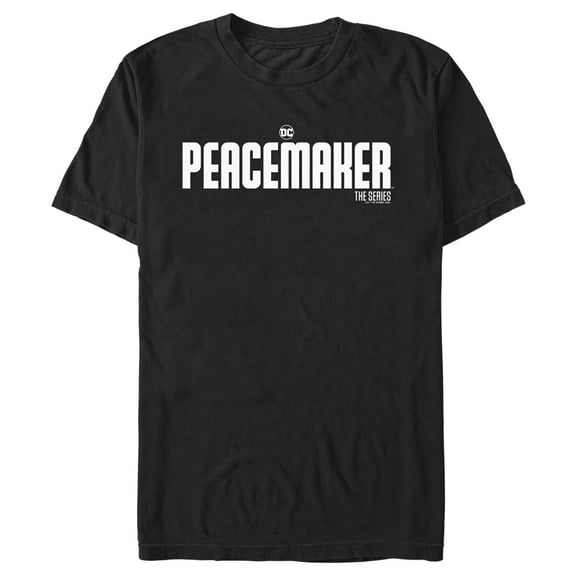 Men's Peacemaker White Classic Logo  Graphic Tee Black 3X Large