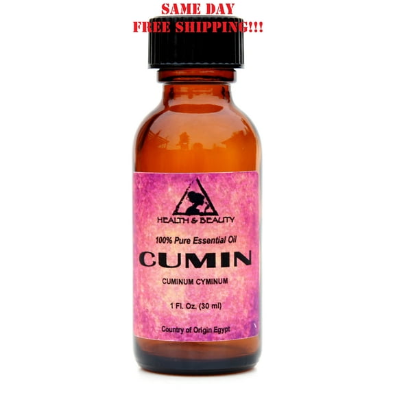 CUMIN ESSENTIAL OIL AROMATHERAPY NATURAL 100% PURE GLASS BOTTLE 1.0 OZ, 30 ml