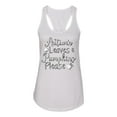 thumbnail image 2 of Wild Bobby Autumn Leaves and Pumpkins Please Black and White Distress Filter Halloween Women Racerback Tank Top, White, Small, 2 of 6