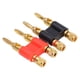 thumbnail image 4 of Conectores de latón de 2 vías para cable de altavoz, apilables, de 32 A y 1000 V, con conector banana macho doble., 4 of 14