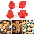 thumbnail image 4 of Bewildely 4 piezas de moldes para galletas de Navidad, copo de nieve de plástico, molde para pastel de Chocolate de Navidad, galletas, Herramientas y accesorios para hornear Rojo, 4 of 6
