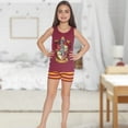 thumbnail image 5 of Harry Potter Girls Hogwarts Castle Gryffindor House Crest 2 Piece Cotton Tank Top with Pajama Short Lounge Set Sleepwear, 5 of 7
