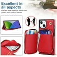 thumbnail image 3 of Dteck iPhone 14 Wallet Case with Credit Card Holder Crossbody Strap Handbag RFID Blocking Wallet Zipper Purse Leather Case for Apple iPhone 14 6.1 inch 2022, Red, 3 of 9