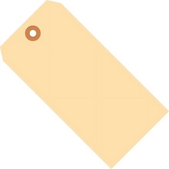 #2 3 1/4" x 1 5/8" 10 Pt. Manila Shipping Tags Unwired 1000 Per Case